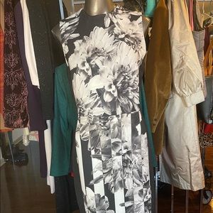 H&M Black and White Floral Dress